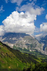 Obraz na płótnie Canvas Mountain in the Clouds, Switzerland