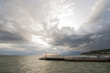 Clouds and sea