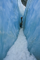 Hiking Franz Joseph glacier in New Zealand