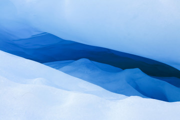 Crevasse at Franz Joseph glacier in New Zealand