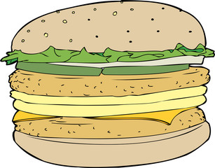 Egg and Chicken Burger
