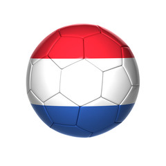 Naklejka premium football ball with netherlands flag