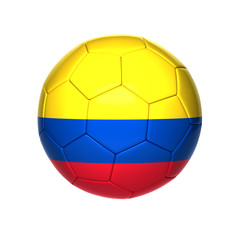 football ball with colombia flag