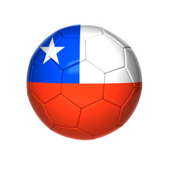 football ball with chile flag