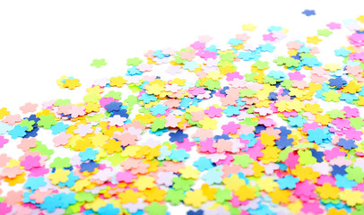 Confetti isolated on white