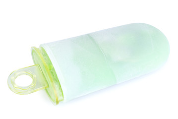 Fruit ice cream isolated on white