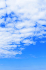 White clouds in blue sky outdoors