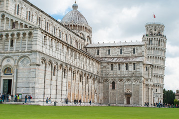 Fototapeta premium Torre pendente e Duomo di Pisa, cattedrale