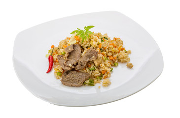 Fried rice with beef