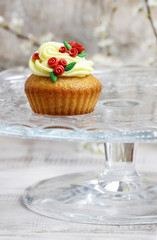 Beautiful rose cupcake