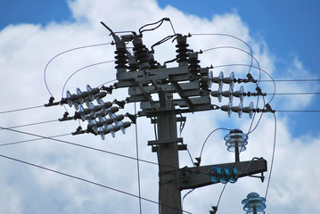 High voltage electricity pylon
