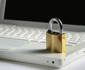 Lock on laptop.