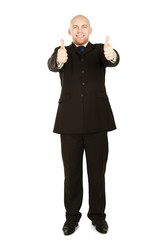 Fototapeta premium Portrait of a successful businessman showing ok.