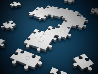 Fototapeta premium puzzle question mark