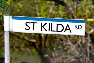 St Kilda Road Street Sign - Melbourne © Rafael Ben-Ari