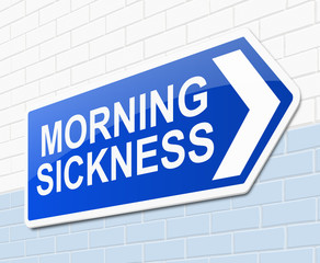 Morning sickness concept.