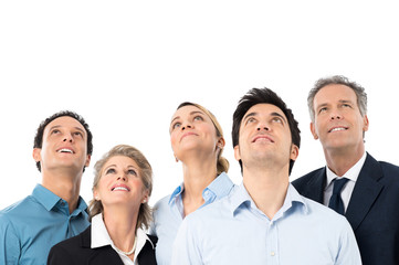 Business People Looking Up