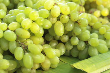 Fresh grapes on the market