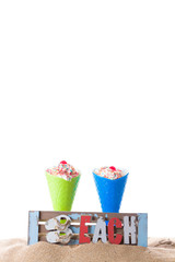 Icecream cone on the beach
