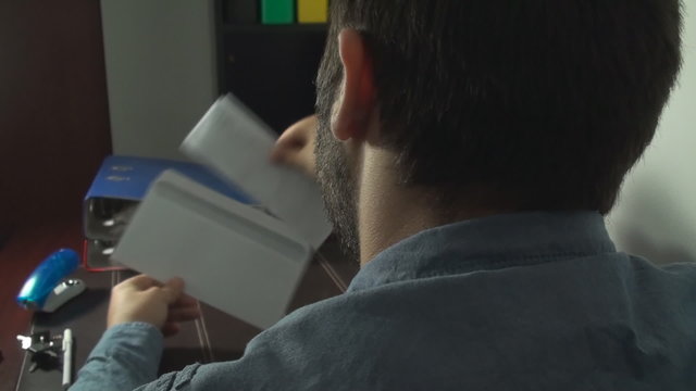 Business Man Recieving Good News