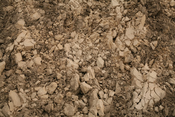 arable land texture close up