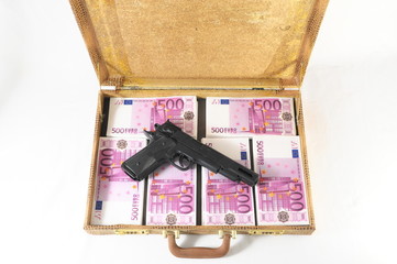 Suitcase Full of Banknotes