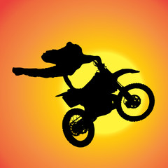 Obraz na płótnie Canvas Vector silhouette of extreme jumps.