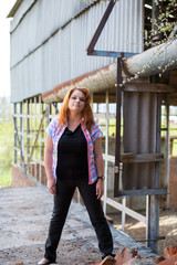 Obraz premium Young girl with red hair