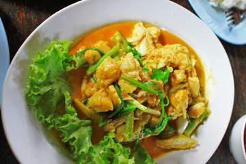 Fried crab curry