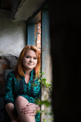 Young girl with red hair