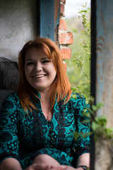 Fototapeta premium Young girl with red hair
