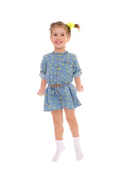 charming little girl playing and having fun.