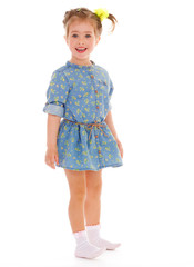 charming little girl playing and having fun.