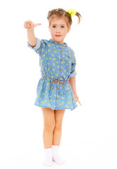 charming little girl playing and having fun.