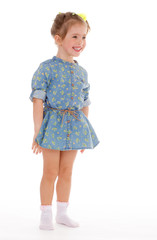 charming little girl playing and having fun.