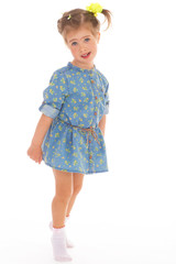 charming little girl playing and having fun.