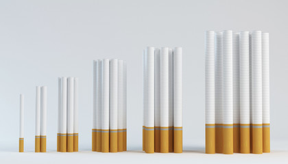 cigarette statistical graphic concept 2