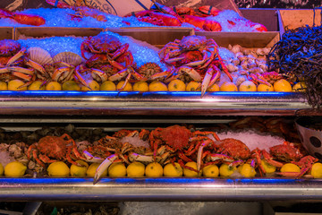 étal de fruits de mer