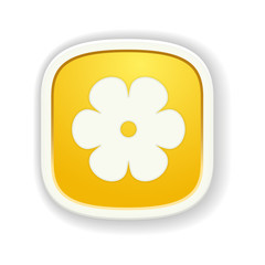 The button with flower icon