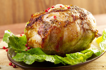 Marinated roast ham