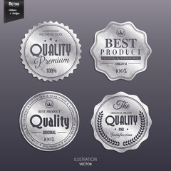 Vector set of retro stamp, sticker, tag, label, badge.