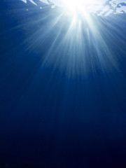 underwater sun rays