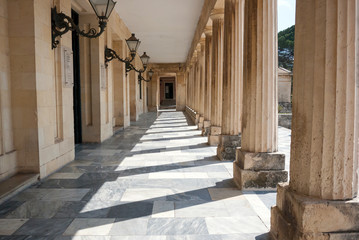 Fototapeta na wymiar museum in the city of Corfu