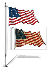 Flag Pole USA Betsy Ross.