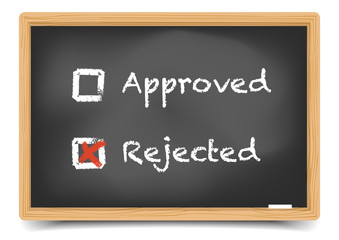 Obraz premium Blackboard Approved Rejected