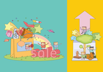 Obraz premium shopping character Series