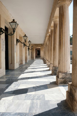 isle with columns in Corfu city