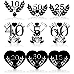 Anniversary icons