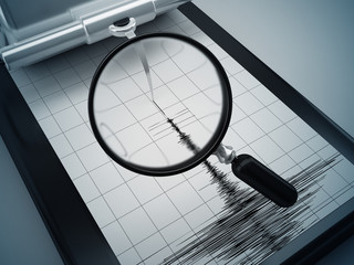 earthquake measures and magnifier - 64478299