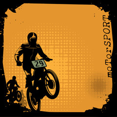 Fototapeta na wymiar Motocross background, vector illustration